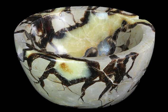 Polished Septarian Bowl - Madagascar #98274